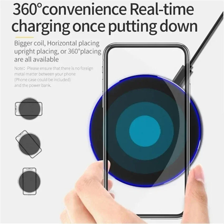 60W Wireless Charger Fast Charge Pad for iPhone 16 15 14 Pro Max Samsung Galaxy S24 S23 S22 S20 Xiaomi Wireless Charging Station