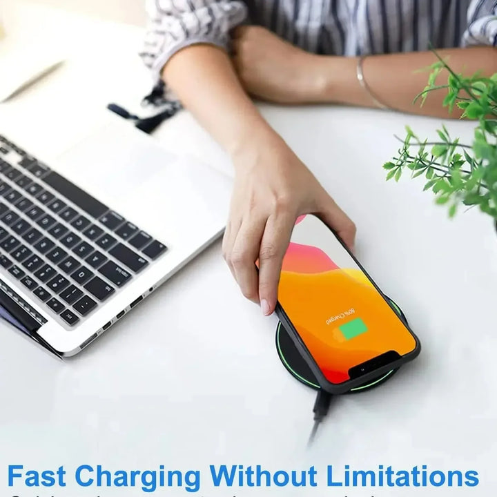 60W Wireless Charger Fast Charge Pad for iPhone 16 15 14 Pro Max Samsung Galaxy S24 S23 S22 S20 Xiaomi Wireless Charging Station